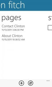 Pages Screen in the WordPress App Pages Screen in the WordPress App