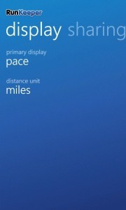 RunKeeper Display Configuration RunKeeper Display Configuration