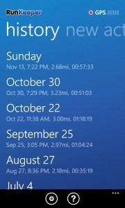 RunKeeper History RunKeeper History