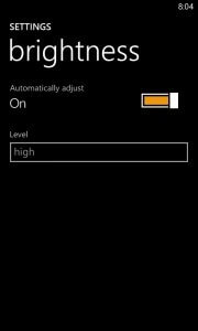 Seeting the Auto Brightness on Windows Phone Seeting the Auto Brightness on Windows Phone