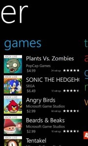 Games section in the Insider App Games section in the Insider App