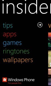 Insider App Main Menu Insider App Main Menu