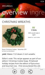 Receipe Overview in Epicurious Receipe Overview in Epicurious