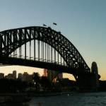 Sydney Harbor Bridge at sunset