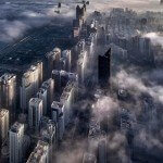 Foggy City Desktop Background