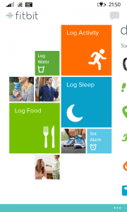 Fitbit for Windows Phone Activity Page