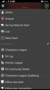 International Leagues in OneFootball for Windows Phone