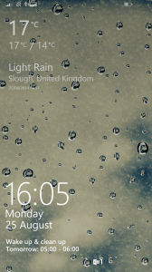 Lockscreen Support in Amazing Weather HD