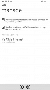 Managing Networks in WiFi Sense