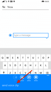 Messenger for Windows Phone Voice Messages