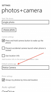 Select a Camera App in Windows Phone