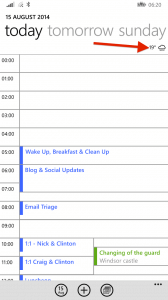 Weather in WIndows Phone Calendar