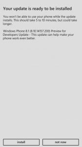 Windows Phone 8.1 Update 1 Update