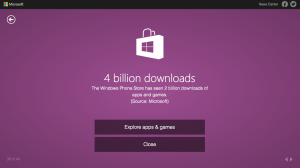 Windows Phone Store Downloads Count