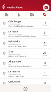 Wine Rating from nearby locations