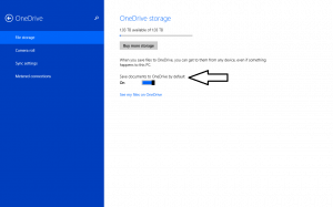 Save to OneDrive Settings