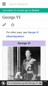Wikipedia Content in UK Monarchs App