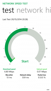 Network Speed Test for Windows Phone