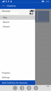 OneDrive App for Windows Phone