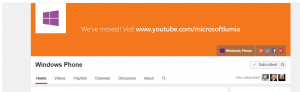 Windows Phone YouTube Page Banner