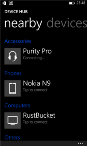 Device Hub for Windows Phone