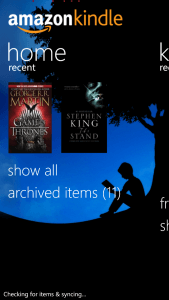 Kindle Main Interface