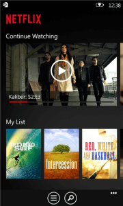 Netflix for Windows Phone