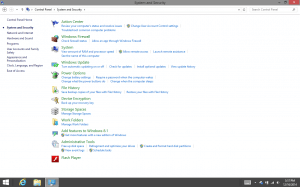 Windows 8.1 with Bing Control Panel