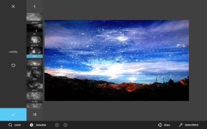A star overlay to a photo in Autodesk Pixlr