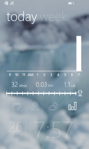 Activity Tracker on Tetra Lockscreen