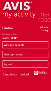 Avis App for Windows Phone