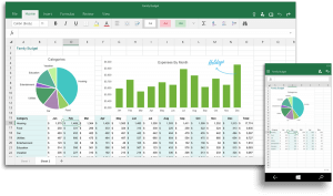 Excel from Office for Windows 10