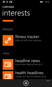 Fitness Tracker Now in Cortana
