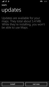 Here Maps Update Notification