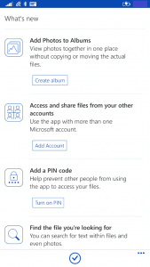 New Features in OneDrive for Windows Phone