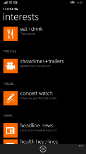 New Showtimes+Trailers and Concert Watch in Cortana