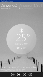 The Weather Channel for Windows Phone
