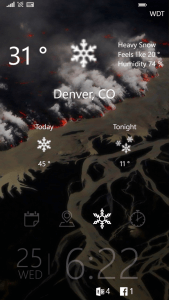 Weather on Tetra Lockscreen