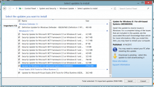 Windows Updates on April 21, 2015