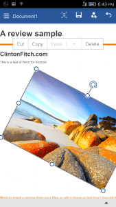 Arranging Photos in Word for Android Phone