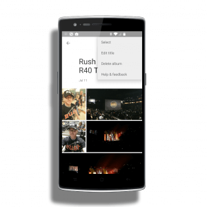 Google Photos for Android Album Editing