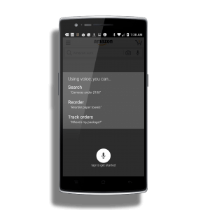 Voice Search in Amazon Shopping for Android