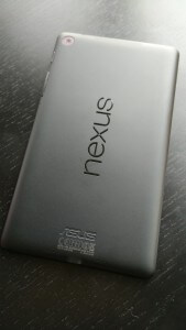 Rear of the Google Nexus 7