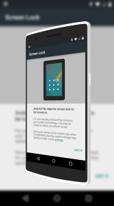 Security PIN Setup in Android Pay