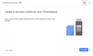 Step 1 on Creating A Chrome Recovery Drive