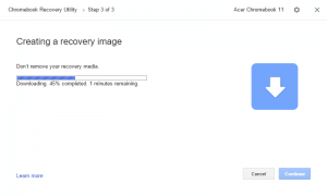 Step 5 on Creating A Chrome Recovery Drive