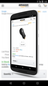 Chromecast Listing on Amazon