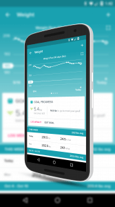 Weight Tracker in Fitbit for Android