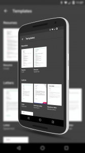 Google Docs Template Selection