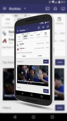 MLB At Bat Default Screen with Favorite Team